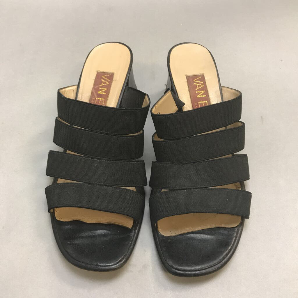 Van Eli Black Stretch Slip On Sandal Shoes 2