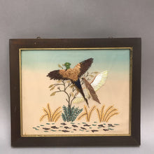 Load image into Gallery viewer, Vintage Enesco Exclusive Framed Silk Embroidered Picture Ducks (11.50&quot; x 9.50&quot;)
