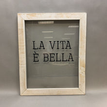 Load image into Gallery viewer, La Vita E Bella Print on Distressed Window Wall Art (21x17&quot;)
