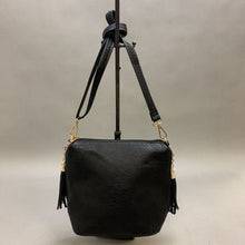 Load image into Gallery viewer, Black Faux Leather Crossbody Bag Purse (9x10x4&quot;)

