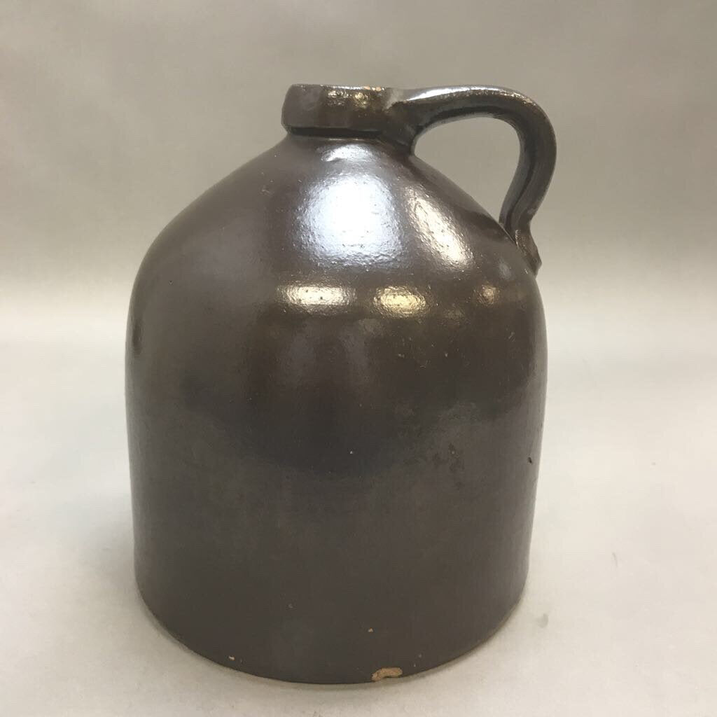 Antique Brown Stoneware Glazed Jug (9