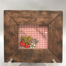 Load image into Gallery viewer, Wood Framed Strawberries with a Mouse (8x8)
