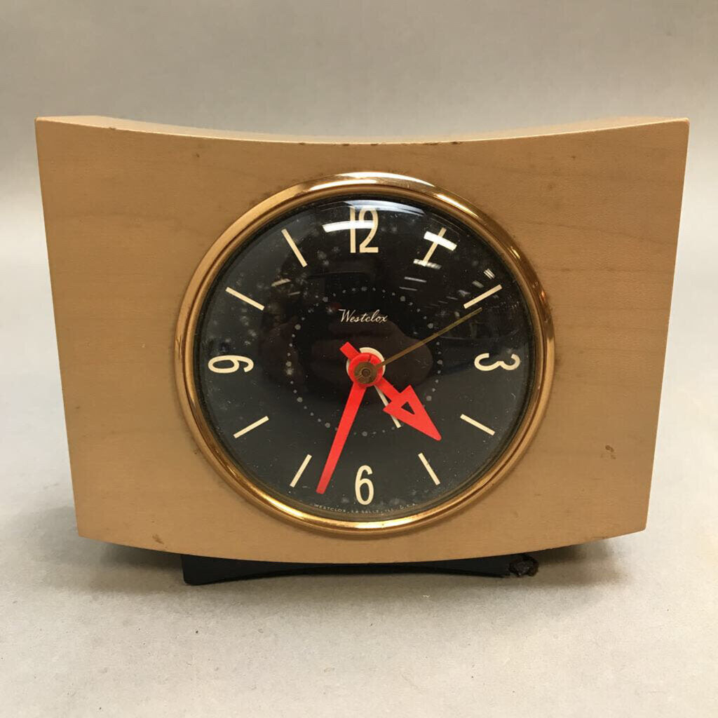 Westclox Pittsfield Wooden Frame Alarm Clock (4.5x5.5x2)