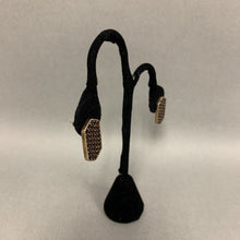 Load image into Gallery viewer, Goldtone Red Crystal Pave Earrings
