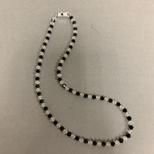 Load image into Gallery viewer, Vintage Clear &amp; Black Crystal Beaded Necklace (18&quot;)
