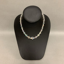 Load image into Gallery viewer, Vintage Clear Iridescent Crystal Beaded Necklace (14&quot;)
