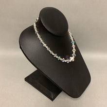 Load image into Gallery viewer, Vintage Clear Iridescent Crystal Beaded Necklace (14&quot;)
