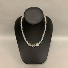 Load image into Gallery viewer, Vintage Clear Iridescent Crystal Beaded Necklace (16&quot;)
