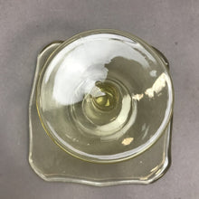 Load image into Gallery viewer, Vintage Yellow Glass Small Pedestal Dish/Tray (5&quot;)
