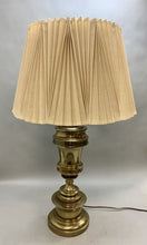 Load image into Gallery viewer, Stiffel Heavy Brass Urn Lamp w/ Shade As-Is (31x18&quot;)
