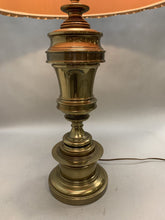 Load image into Gallery viewer, Stiffel Heavy Brass Urn Lamp w/ Shade As-Is (31x18&quot;)
