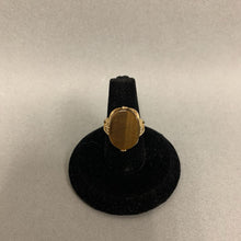 Load image into Gallery viewer, Vintage Gold Plated Tigers Eye Ring sz 4.5

