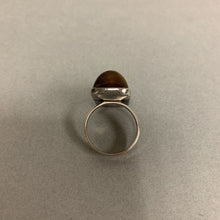 Load image into Gallery viewer, Sterling Oblong Tigers Eye Ring Signed Ippe sz 7
