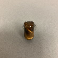 Load image into Gallery viewer, Sterling Oblong Tigers Eye Ring Signed Ippe sz 7
