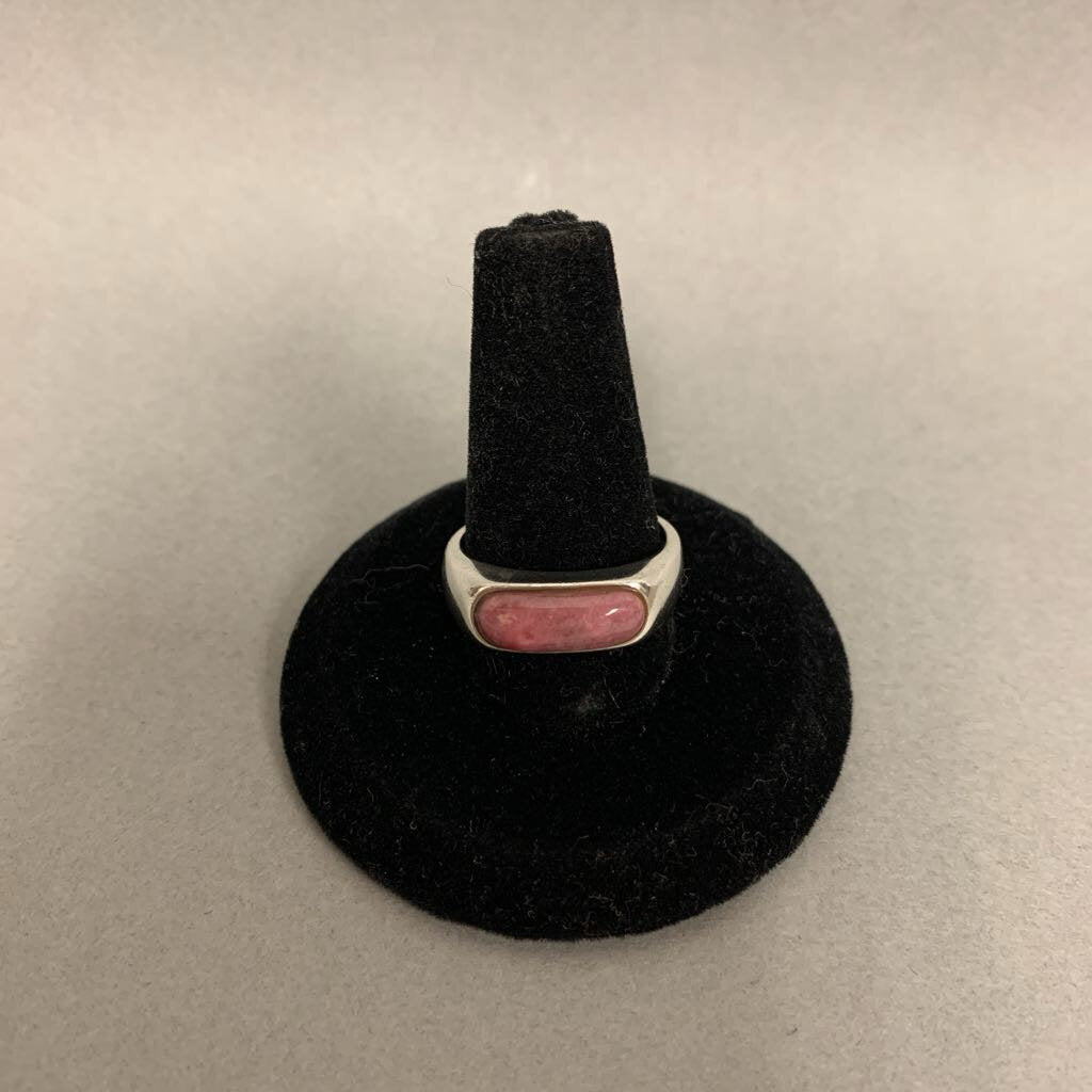 Sterling Rhodonite Ring sz 7