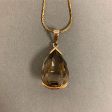 Load image into Gallery viewer, 14K Smoky Topaz Teardrop Pendant on 30&quot; Chain (12.3g)
