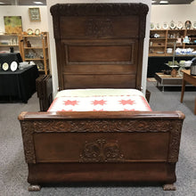 Load image into Gallery viewer, Carved Walnut Queen Bed (Headboard Height: 83&quot;)
