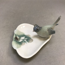 Load image into Gallery viewer, Vintage M&amp;O Denmark Porcelain Small Bird on Trinket Dish (2&quot; x 3.5&quot;)
