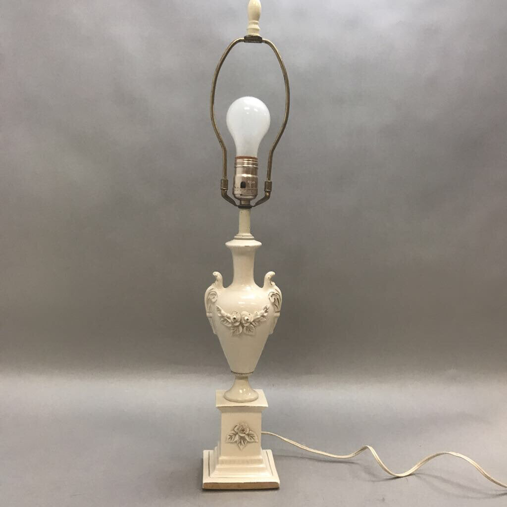 Antique Porcelain Table Lamp with No Shade (25