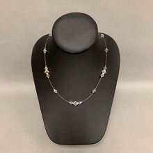Load image into Gallery viewer, Iridescent Crystal Bead Illusion Wire Necklace (18")
