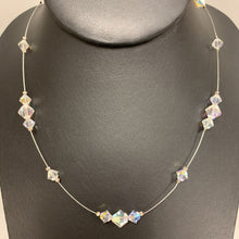 Load image into Gallery viewer, Iridescent Crystal Bead Illusion Wire Necklace (18&quot;)
