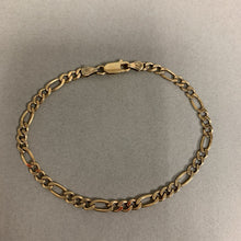 Load image into Gallery viewer, Sterling Figaro Chain Bracelet (8&quot;)
