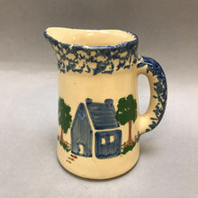 Load image into Gallery viewer, Alpine Pottery Spongeware Pitcher, Old Farm House (5.75&quot;)
