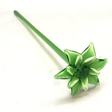 Load image into Gallery viewer, Green Glass Flower (19.5&quot;)

