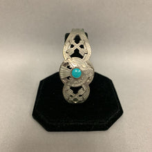 Load image into Gallery viewer, Vintage Nickel Silver Turquoise Thunderbird Cuff Bracelet
