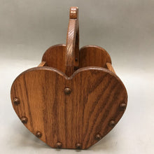 Load image into Gallery viewer, Wooden Heart Basket (9x8x7)
