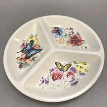 Load image into Gallery viewer, 3 Section Divided Dish Butterfly (10&quot;)
