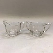 Load image into Gallery viewer, Etched Floral Glass Cream &amp; Sugar Set (3&quot;)
