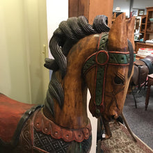 Load image into Gallery viewer, Large Carved Wood Horse (58x46x13)
