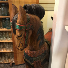 Load image into Gallery viewer, Large Carved Wood Horse (58x46x13)
