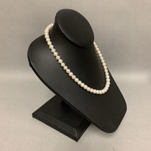 Load image into Gallery viewer, Pearl Single Strand Necklace w/ Sterling Clasp (16&quot;)
