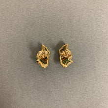 Load image into Gallery viewer, 18K Gold Emerald Diamond Earrings (3.8g)
