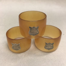 Load image into Gallery viewer, Kirkwall W D &amp; C Co STG Sideus Nubiscum Ship Symbol Lucite Napkin Ring Set (3)
