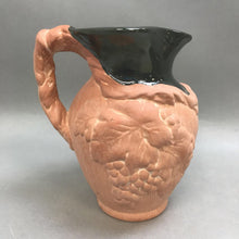 Load image into Gallery viewer, Clay Pottery Pitcher with Glazed Top &amp; Grape Motif (10&quot;)
