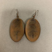 Load image into Gallery viewer, Vintage Mexican Cobre Laton Abalone Mixed Metal Earrings (2.5&quot;)
