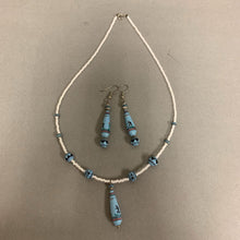 Load image into Gallery viewer, Native American Pottery Beaded Y-Necklace &amp; Earrings Set
