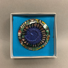 Load image into Gallery viewer, Mary Valerie Richter Mixed Media Art Brooch Pin (3&quot;)
