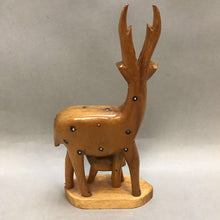 Load image into Gallery viewer, Wooden Deer &amp; Fawn Carving (12&quot;)
