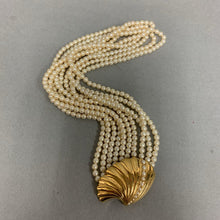 Load image into Gallery viewer, Vintage Trifari 5-Strand Faux Pearl Shell Closure Necklace (17&quot;)
