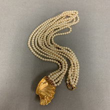 Load image into Gallery viewer, Vintage Trifari 5-Strand Faux Pearl Shell Closure Necklace (17&quot;)
