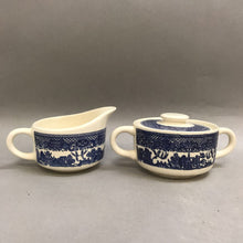 Load image into Gallery viewer, Willow Ware Royal China Cream And Sugar With Lid (2&quot;)
