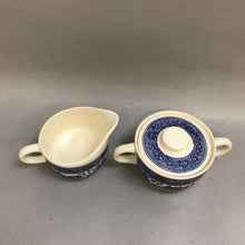 Load image into Gallery viewer, Willow Ware Royal China Cream And Sugar With Lid (2&quot;)
