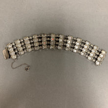 Load image into Gallery viewer, Vintage Clear Rhinestone 4-Row Bracelet (6.75&quot;)
