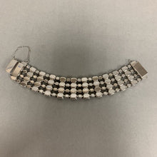 Load image into Gallery viewer, Vintage Clear Rhinestone 4-Row Bracelet (6.75&quot;)
