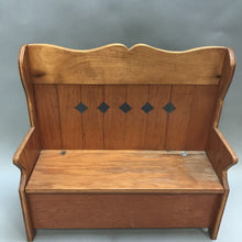 Load image into Gallery viewer, Doll House Hand Crafted Wood Storage Bench for 18&quot; Dolls (18&quot; x 17&quot; x 6&quot;)
