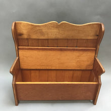 Load image into Gallery viewer, Doll House Hand Crafted Wood Storage Bench for 18&quot; Dolls (18&quot; x 17&quot; x 6&quot;)
